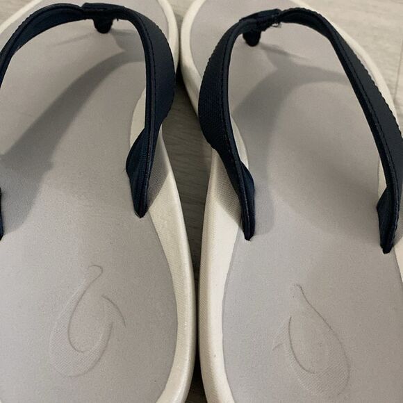 NWT-OLUKAI-Pi'oe Women's Beach Sandals,Water-Resistant-Navy blue and Grey-Size 8 - Picture 5 of 9